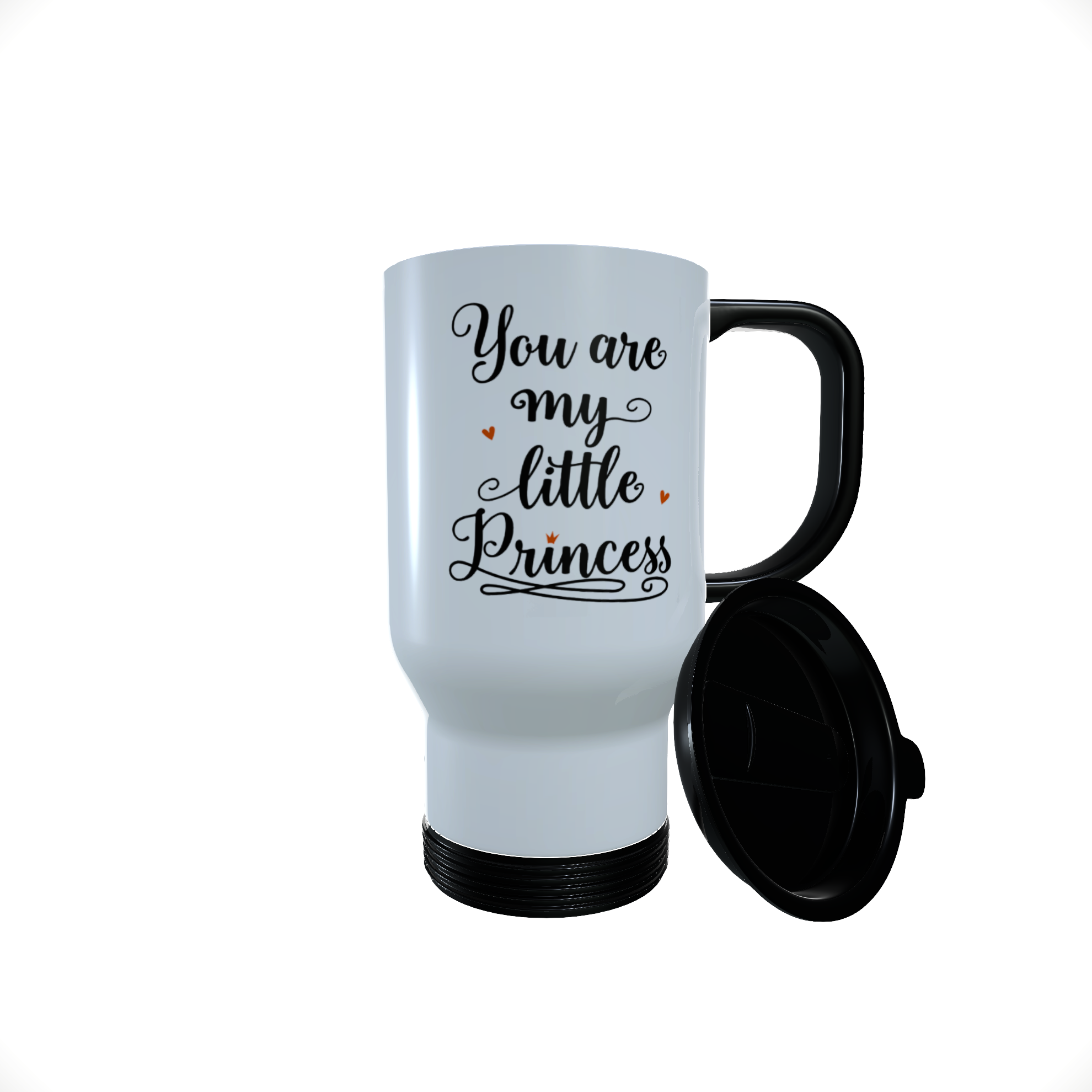 Mum and Daughter Princess Travel Mug, Custom Princess Mug